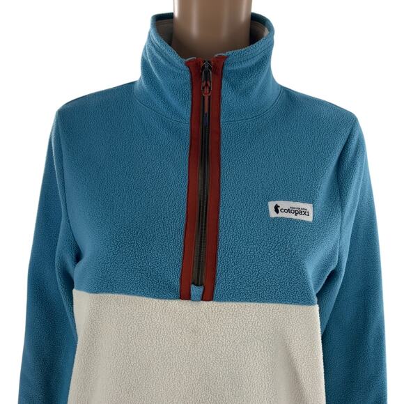 Cotopaxi River Blue Bone White Amado Quarter Zip Fleece Pullover - Picture 5 of 11